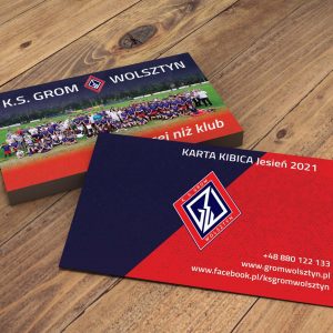 karta kibica GROM WOLSZTYN - jesień 2021 - kolekcjonerska